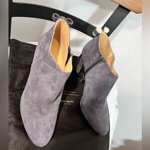 🌺KATE SPADE NEW YORK ‘NETTA’ NIB AUTHENTIC LONDON GREY/SUEDE ANKLE BOOTS.